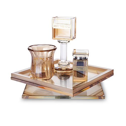 סט הבדלה שלם מהודר - מגש מסתובב