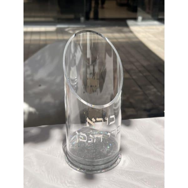 מעמד לבקבוק יין | דגם כסף נצנץ