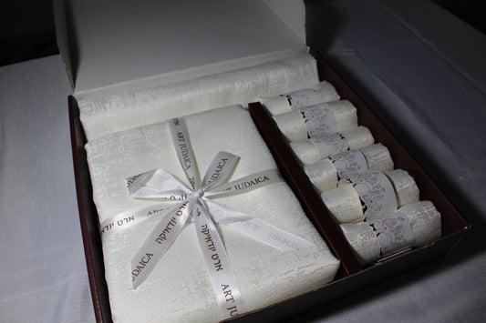 סט לשולחן- מפה,ראנר למרכז שולחן,שישיית מפיות