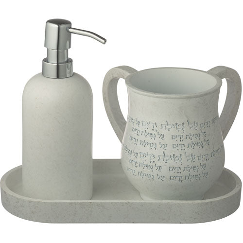 סט סבונייה ונטלה דגם לבן קלאסי