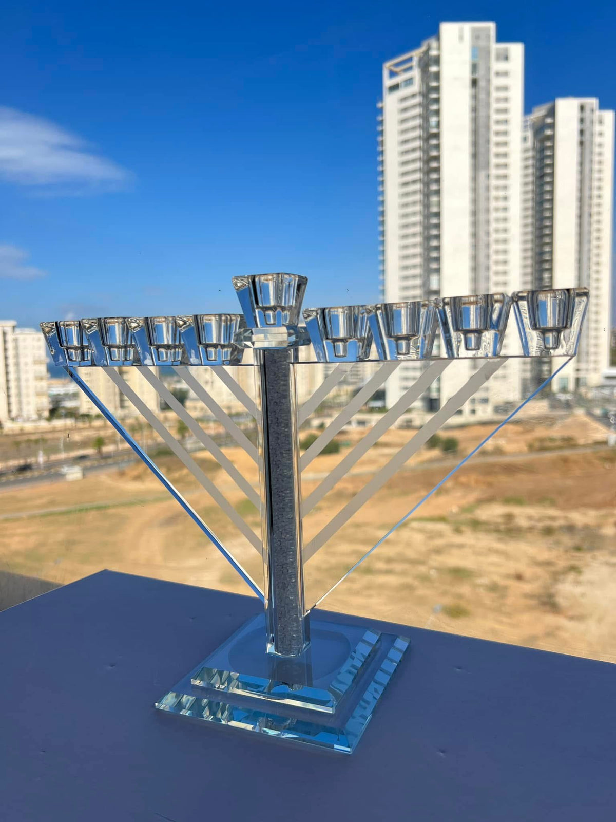 חנוכייה מהודרת קריסטל קלאסי